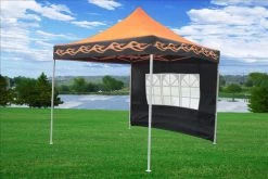Delta Canopy E Model 10'x10' Orange Flame - Pop Up Tent Pop Up Tents