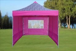 Delta Canopy F Model 10'x10' Pink Zebra - Pop Up Tent Pro Pop Up Tents