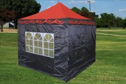 Delta Canopy Pop Up Tents F Model 10'x10' Red Flame - Pop Up Tent Pro
