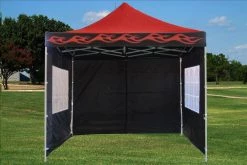 Delta Canopy Pop Up Tents F Model 10'x10' Red Flame - Pop Up Tent Pro