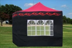 Delta Canopy Pop Up Tents F Model 10'x10' Red Flame - Pop Up Tent Pro