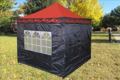 Delta Canopy E Model 10'x10' Red Flame - Pop Up Tent