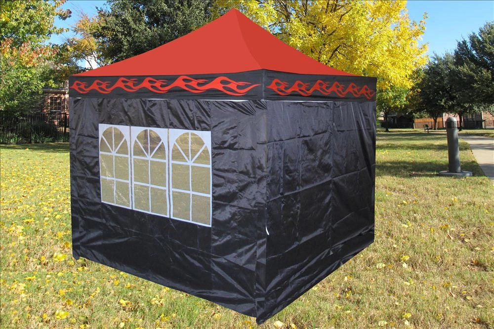 Delta Canopy E Model 10'x10' Red Flame - Pop Up Tent 1 Delta Canopy E Model 10'x10' Red Flame - Pop Up Tent