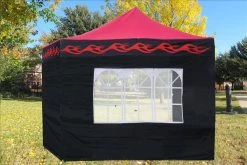 Delta Canopy E Model 10'x10' Red Flame - Pop Up Tent