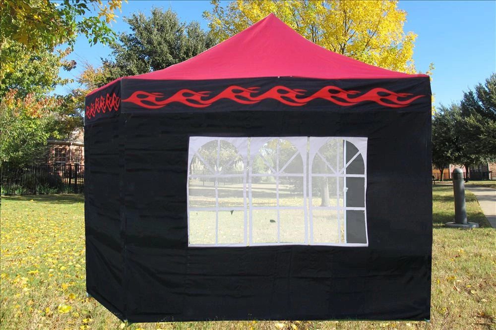 Delta Canopy E Model 10'x10' Red Flame - Pop Up Tent 2 Delta Canopy E Model 10'x10' Red Flame - Pop Up Tent