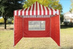 Delta Canopy E Model 10'x10' Red Stripe - Pop Up Tent Pop Up Tents