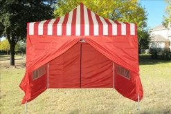 Delta Canopy E Model 10'x10' Red Stripe - Pop Up Tent Pop Up Tents
