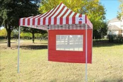 Delta Canopy E Model 10'x10' Red Stripe - Pop Up Tent Pop Up Tents