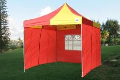 Delta Canopy Pop Up Tents E Model 10'x10' Red Yellow - Pop Up Tent