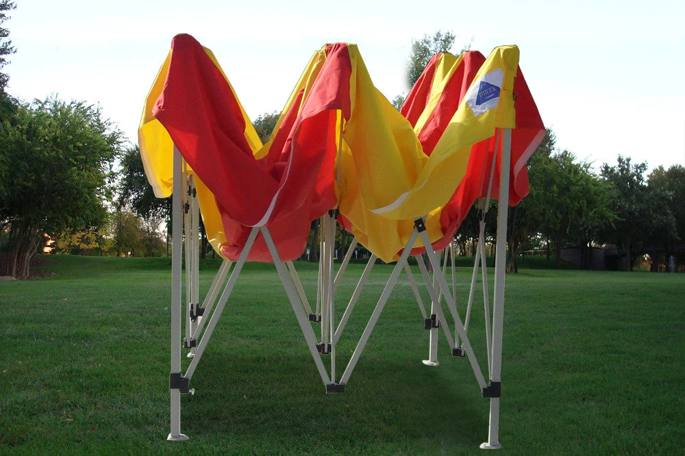 Delta Canopy F Model 10'x10' Red Yellow - Pop Up Tent Pro Pop Up Tents 3 Delta Canopy F Model 10'x10' Red Yellow - Pop Up Tent Pro Pop Up Tents