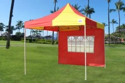 Delta Canopy Pop Up Tents E Model 10'x10' Red Yellow - Pop Up Tent
