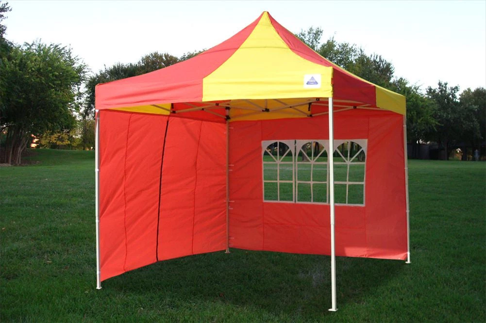 Delta Canopy F Model 10'x10' Red Yellow - Pop Up Tent Pro Pop Up Tents 1 Delta Canopy F Model 10'x10' Red Yellow - Pop Up Tent Pro Pop Up Tents