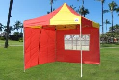 Delta Canopy Pop Up Tents E Model 10'x10' Red Yellow - Pop Up Tent