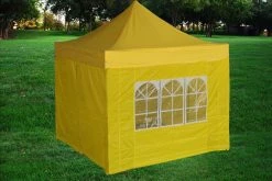 Delta Canopy F Model 10'x10' Yellow - Pop Up Tent Pro