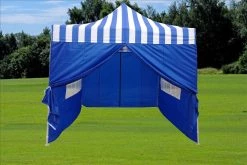 Delta Canopy Pop Up Tents E Model 10'x10' Blue Stripe - Pop Up Tent