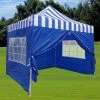 Delta Canopy Pop Up Tents E Model 10'x10' Blue Stripe - Pop Up Tent