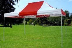 Delta Canopy F Model 10'x15' Red White - Pop Up Tent Pro