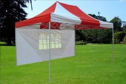 Delta Canopy F Model 10'x15' Red White - Pop Up Tent Pro