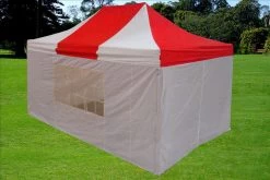 Delta Canopy F Model 10'x15' Red White - Pop Up Tent Pro