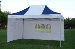 Delta Canopy Pop Up Tents F Model 10'x15' Navy Blue/White - Pop Up Tent Pro
