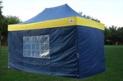 Delta Canopy F Model 10'x15' Navy Blue/Yellow - Pop Up Tent Pro Pop Up Tents