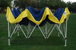 Delta Canopy F Model 10'x15' Navy Blue/Yellow - Pop Up Tent Pro Pop Up Tents