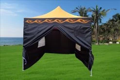 Delta Canopy Pop Up Tents F Model 10'x15' Orange Flame - Pop Up Tent Pro