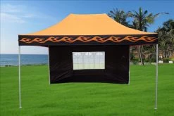 Delta Canopy Pop Up Tents F Model 10'x15' Orange Flame - Pop Up Tent Pro