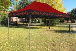 Delta Canopy Pop Up Tents F Model 10'x15' Red Flame - Pop Up Tent Pro