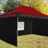 Delta Canopy Pop Up Tents F Model 10'x15' Red Flame - Pop Up Tent Pro