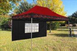 Delta Canopy Pop Up Tents F Model 10'x15' Red Flame - Pop Up Tent Pro