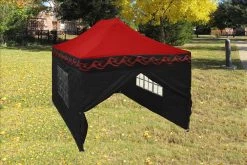 Delta Canopy Pop Up Tents F Model 10'x15' Red Flame - Pop Up Tent Pro