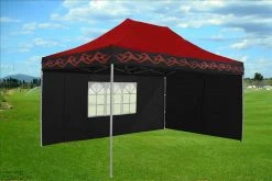 Delta Canopy E Model 10'x15' Red Flame - Pop Up Tent