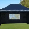 Delta Canopy Pop Up Tents E Model 10'x15' Black Checker - Pop Up Tent