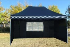 Delta Canopy F Model 10'x15' Black Checker - Pop Up Tent Pro Pop Up Tents