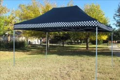 Delta Canopy F Model 10'x15' Black Checker - Pop Up Tent Pro Pop Up Tents