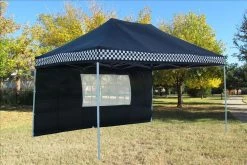 Delta Canopy F Model 10'x15' Black Checker - Pop Up Tent Pro Pop Up Tents