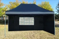 Delta Canopy F Model 10'x15' Black Checker - Pop Up Tent Pro Pop Up Tents