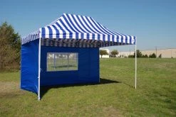 Delta Canopy Pop Up Tents E Model 10'x15' Blue Stripe - Pop Up Tent
