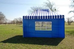 Delta Canopy Pop Up Tents E Model 10'x15' Blue Stripe - Pop Up Tent
