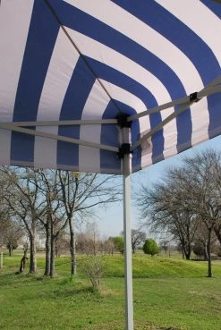 Delta Canopy F Model 10'x15' Blue Stripe - Pop Up Tent Pro Pop Up Tents