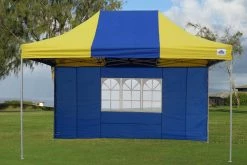 Delta Canopy Pop Up Tents E Model 10'x15' Blue Yellow - Pop Up Tent