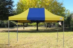 Delta Canopy Pop Up Tents F Model 10'x15' Blue Yellow - Pop Up Tent Pro
