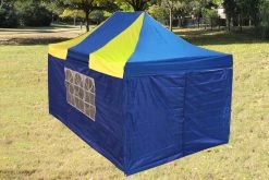 Delta Canopy Pop Up Tents F Model 10'x15' Blue Yellow - Pop Up Tent Pro