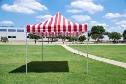 Delta Canopy F Model 10'x15' Red Stripe - Pop Up Tent Pro Pop Up Tents