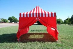Delta Canopy E Model 10'x15' Red Stripe - Pop Up Tent