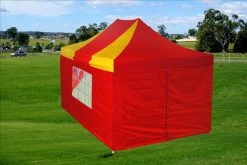 Delta Canopy F Model 10'x15' Red Yellow - Pop Up Tent Pro Pop Up Tents