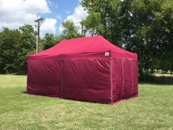 Delta Canopy F/S Model 10'x20' Maroon - Pop Up Tent Pro With Solid Walls Pop Up Tents