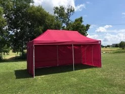 Delta Canopy F/S Model 10'x20' Maroon - Pop Up Tent Pro With Solid Walls Pop Up Tents