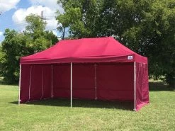 Delta Canopy F/S Model 10'x20' Maroon - Pop Up Tent Pro With Solid Walls Pop Up Tents